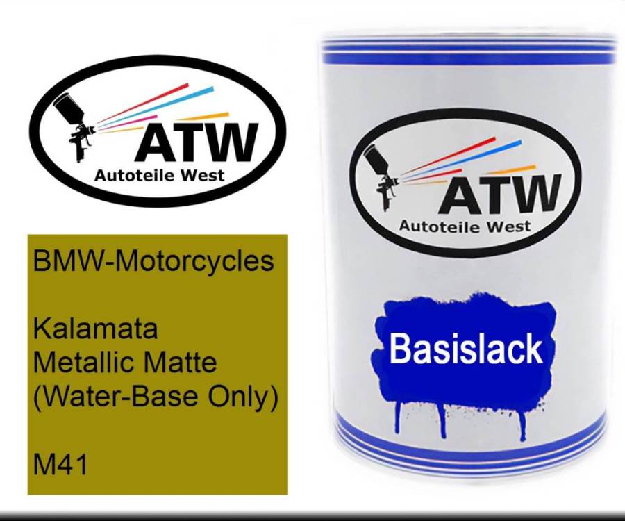 BMW-Motorcycles, Kalamata Metallic Matte (Water-Base Only), M41: 500ml Lackdose, von ATW Autoteile West.